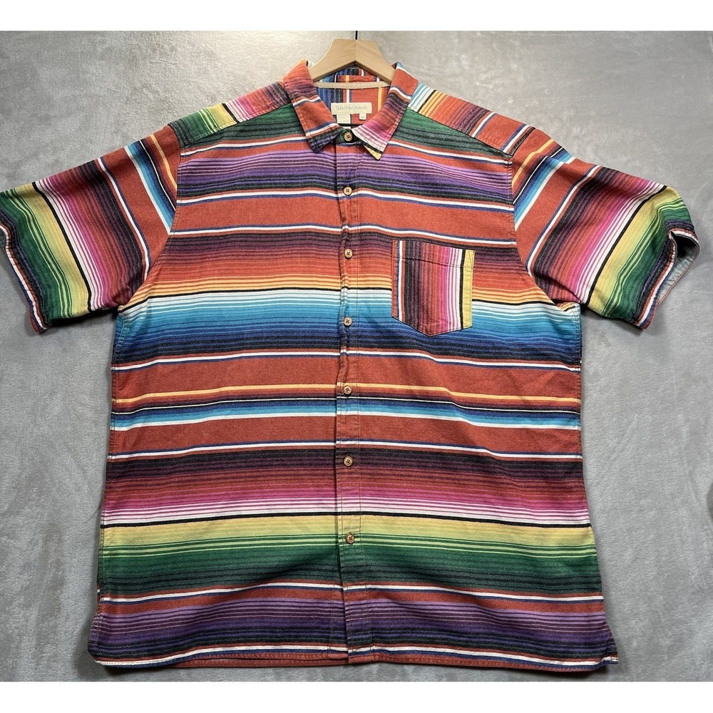 The Territory Ahead Shirt Men's 2XL Multi Aztec Southwest Striped
